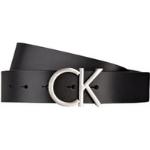 Schwarze Elegante Calvin Klein Koppelgürtel aus Glattleder für Damen Länge 75 