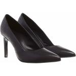 Schwarze Calvin Klein Pfennigabsatz High-Heel Pumps aus Gummi für Damen Größe 38 