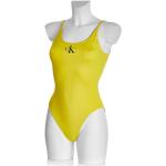 Reduzierte Gelbe Calvin Klein Damenbadeanzüge & Damenschwimmanzüge aus Elastan Größe XS 