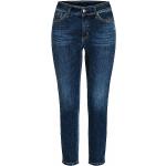 Blaue CAMBIO Parla Slim Jeans aus Elastan für Damen Größe L 