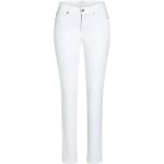 Weiße CAMBIO Parla Slim Jeans aus Elastan für Damen Größe M 