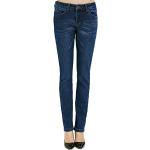Blaue Skinny Jeans aus Denim maschinenwaschbar für Damen 