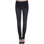 Schwarze Skinny Jeans aus Denim maschinenwaschbar für Damen 
