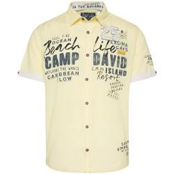 Camp David Herren Leichtes Sommerhemd mit Logo Artworks Banana Sun XL