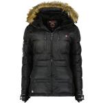 Canadian Peak Bersileak_Lady - Women's Comfortable Autumn Winter Warm Mid Thick Parka - Fine Coat Fake Fur Hood - Windbreaker Jacket - Elegant Women (Black S)