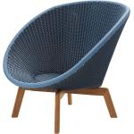 Blaue Cane-line Lounge Sessel 