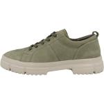 Grüne Caprice Plateau Sneaker Schnürung aus Leder mit herausnehmbarem Fußbett für Herren Größe 41 mit Absatzhöhe 3cm bis 5cm 