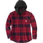 Carhartt Flannel Fleece Lined Hooded Hemd, rot, Größe S