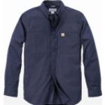 Marineblaue Langärmelige Carhartt Arbeitshemden schmutzabweisend für Herren Größe XL 