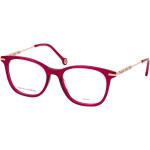Rote Carolina Herrera Quadratische Damenbrillen aus Metall 