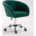 Grüne Bürostühle & Arbeitsstühle aus Samt gepolstert 