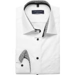 Weiße Langärmelige CasaModa Langarmhemden aus Popeline für Herren Größe 7 XL Große Größen 