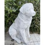 Graue Casa Padrino Gartenskulpturen Hunde aus Polyresin 