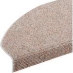 casa pura® Textilfaser - Stufenmatten | Testnote GUT | für attraktive & sichere Treppenstufen | Set mit 15 Stück | robuste Allzweck-Matten für Stufen (beige)