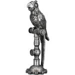 Silberne Steampunk Skulpturen Papageien 