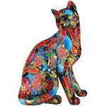Bunte 29 cm Gilde Leinwandbilder Katzen aus Kunstharz 