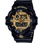 Schwarze Casio G-Shock Herrenarmbanduhren mit Chronograph-Zifferblatt 