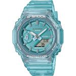 Blaue Klassische Casio G-Shock Damenarmbanduhren mit Chronograph-Zifferblatt mit hoher Stoßfestigkeit zum Sport 