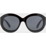 Schwarze Retro Runde Damensonnenbrillen 