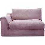 CAVADORE Sofa-Modul Fiona mit Armteil links / individuell kombinierbar als Ecksofa, Big Sofa oder Wohnlandschaft / 138 x 90 x 112 / Webstoff flieder-lila