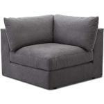 CAVADORE Sofa-Modul Fiona Spitzecke / Ecke für Wohnlandschaft oder XXL-Sessel / 107 x 90 x 107 / Webstoff grau