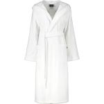 Weiße CAWÖ Bademäntel mit Kapuze aus Baumwolle für Damen Größe XS 