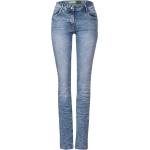 Blaue CECIL Slim Jeans mit Nieten aus Denim für Damen 
