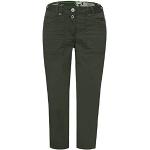 Olivgrüne Utility CECIL Slim Jeans New York für Damen Größe L Weite 28 
