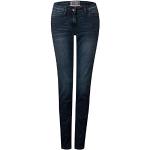 Schwarze Gestreifte CECIL Slim Jeans aus Denim für Damen Größe XS Weite 32, Länge 32 