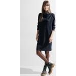 Blaue CECIL Wadenlange | Midi Frühlingskleider aus Jersey für Damen Größe XL 