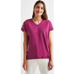 Pinke CECIL T-Shirts aus Baumwolle für Damen Größe XS 