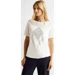 Reduzierte Weiße Klassische CECIL T-Shirts für Damen Größe L 