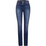 Blaue CECIL Toronto Slim Jeans für Damen Größe XS Weite 28, Länge 32 