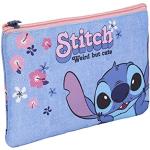 CERDÁ LIFE'S LITTLE MOMENTS - Kleine Make-up-Tasche für Damen, mit Stitch-Motiv, offizielles Disney-Lizenzprodukt., Hellblau
