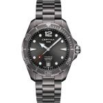 Graue 30 Bar wasserdichte Schweizer Certina Runde Armbanduhren aus Titan mit Entspiegelung mit Saphirglas-Uhrenglas zum Sport 