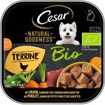 Cesar Natural Goodness Bio mit Huhn, Erbsen und Karotten 16x100g