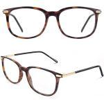 CGID CN79 Klassische Nerdbrille ellipse 40er 50er Jahre Pantobrille Vintage Look clear lens Tortoise