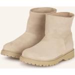 Reduzierte Cremefarbene Blockabsatz Winterstiefel & Winter Boots für Damen Größe 39 