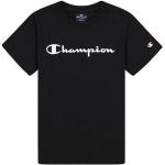 Schwarze Kurzärmelige Champion Kinder-T-Shirts aus Baumwolle 