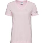 Reduzierte Pinke Champion V-Ausschnitt V-Shirts für Herren Größe XL 