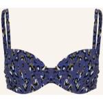 Reduzierte Blaue Animal-Print Chantelle Bikini Tops aus Elastan für Damen Größe XS 
