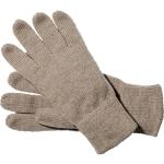 Beige Strick-Handschuhe aus Polyacryl maschinenwaschbar für Herren 