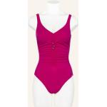 Fuchsiafarbene CHARMLINE Bauchweg-Badeanzüge aus Elastan für Damen Größe XL 