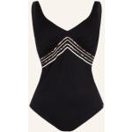 Schwarze CHARMLINE Bauchweg-Badeanzüge aus Elastan für Damen Größe XL 