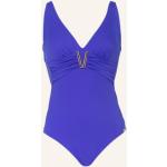 Blaue CHARMLINE Bauchweg-Badeanzüge aus Elastan für Damen Einheitsgröße 