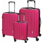 Pinke Elegante Koffersets & Trolleysets mit Teleskopgriff für Damen 