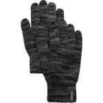 Schwarze Melierte Chillouts Strick-Handschuhe für Herren 