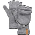 Graue Chillouts Strick-Handschuhe für Damen 
