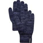 Blaue Melierte Chillouts Strick-Handschuhe für Herren 