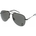 Schwarze Elegante Saint Laurent Paris Classic Pilotenbrillen für Damen Größe M 